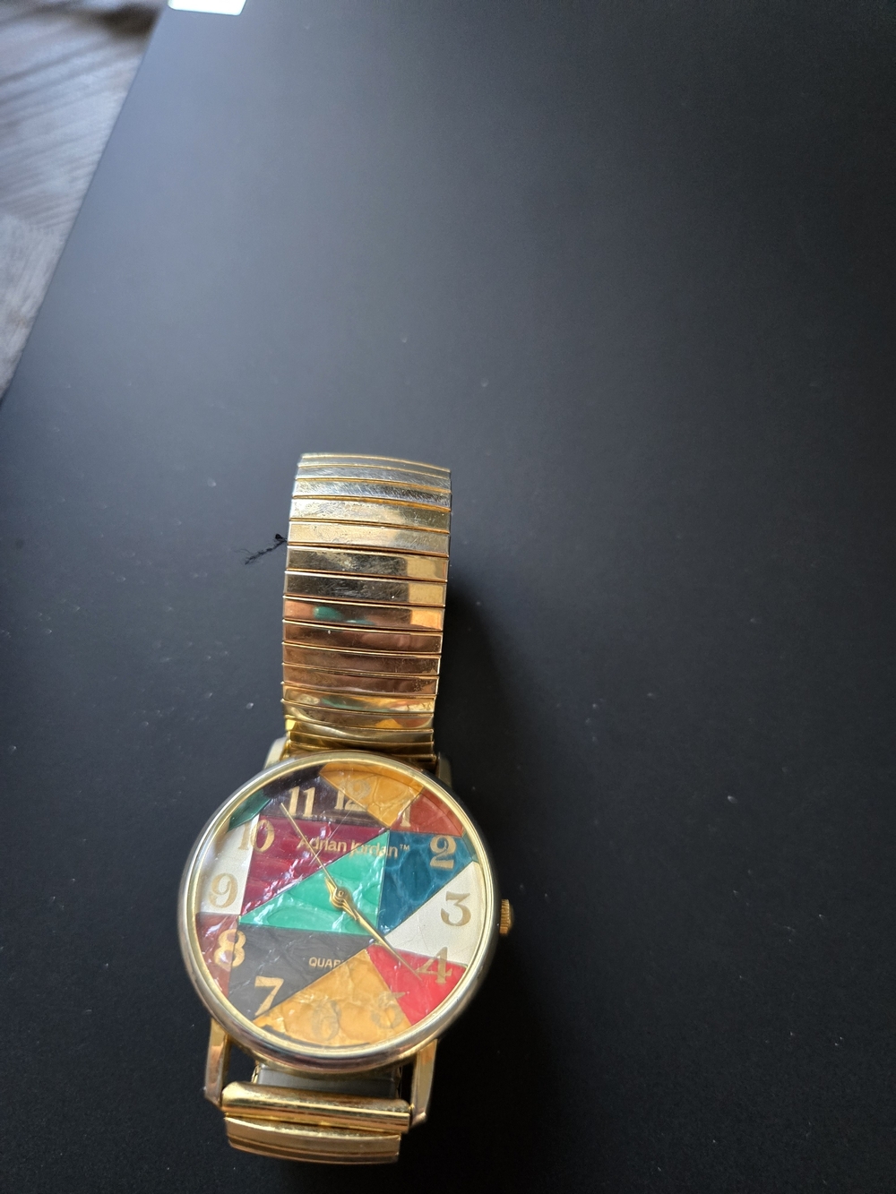Colorblock Gold-Tone Stretch Watch